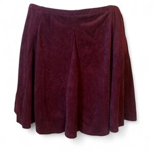 Brandy Melville Burgundy Skater Mini Mini Skirt One Size
